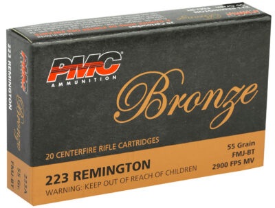 BRONZE 223 REMINGTON RIFLE AMMO BRONZE 223 REMINGTON 55GR FULL METAL JACKET 20/BOX