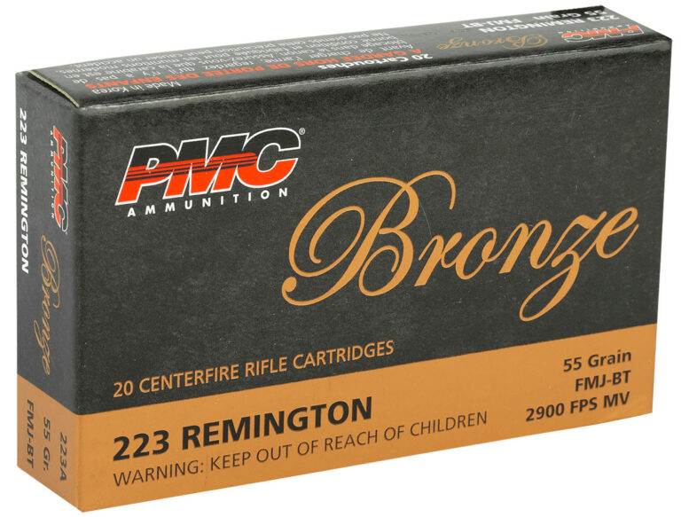 BRONZE 223 REMINGTON RIFLE AMMO BRONZE 223 REMINGTON 55GR FULL METAL JACKET 20/BOX