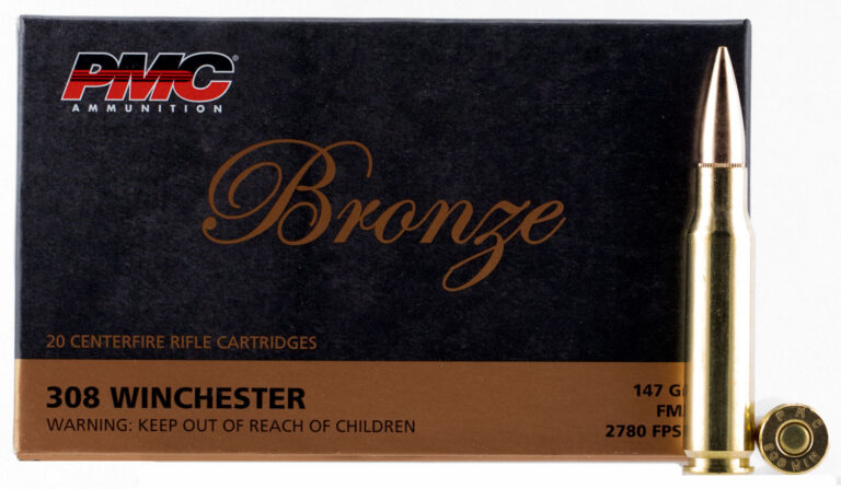 PMC 308B Bronze 308 Win 147 gr Full Metal Jacket Boat Tail (FMJBT) 20 Bx/ 25 Cs