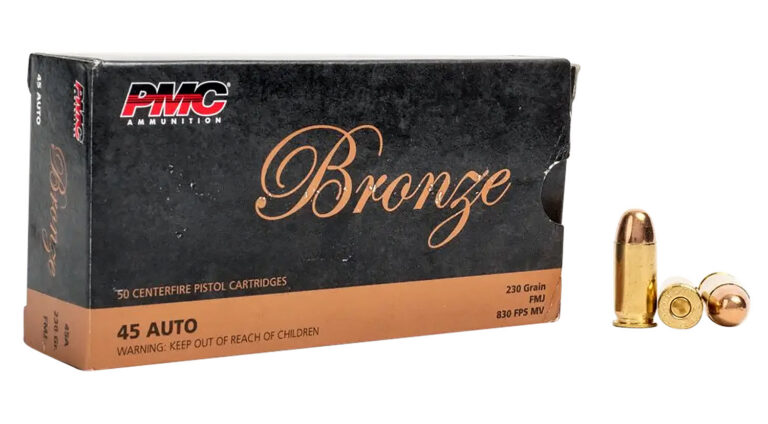 PMC 45A Bronze 45ACP 230gr Full Metal Jacket 50 Per Box/20 Case