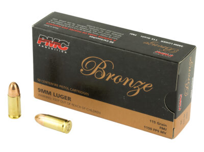 PMC Bronze Pistol Ammo 9mm Luger FMJ 115 gr. 50 rd.