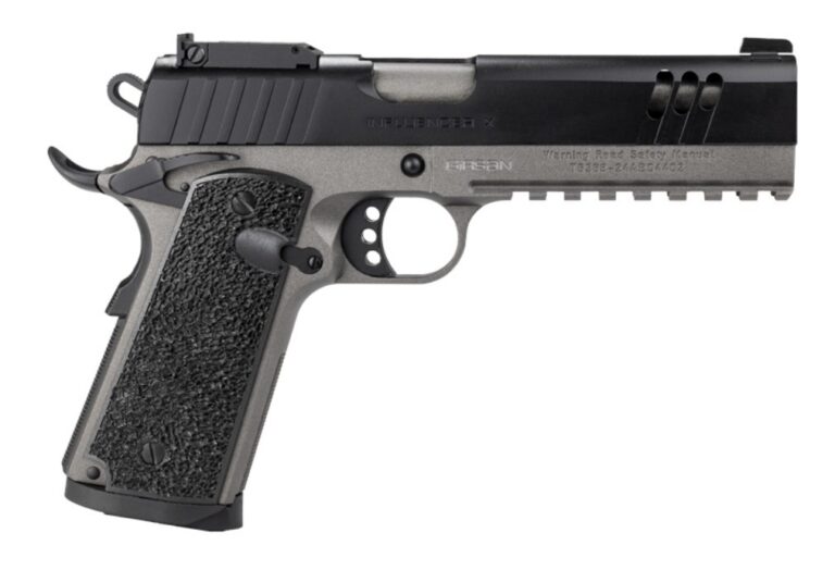 EAA GIRSAN INFLUENCER X 1911 FULL SIZE .38 SUP 5IN BARREL 9RD TWO TONE TUNGSTEN/BLACK 391530