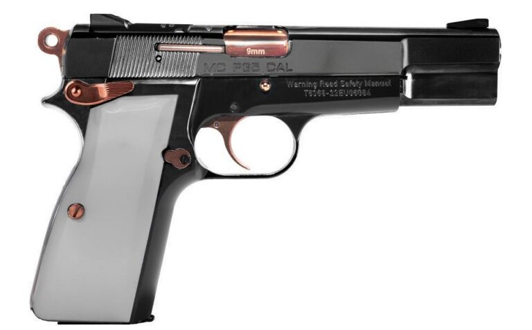 EAA Girsan MCP35, Semi Auto Pistol, 9mm Black Chrome And Rose Gold 4.87in Barrel 10rd Ca Compliant 390459