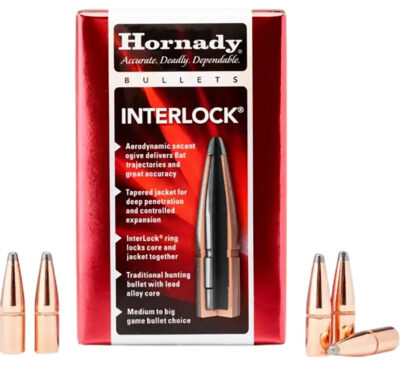 Hornady Bullet 6.5MM Cal(.264)160gr RN INTERLOCK® 6.5MM (0.264”) 160GR ROUND NOSE 100/BOX