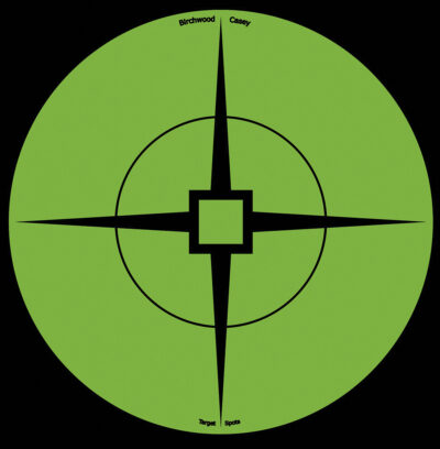 Birchwood Casey 33936 Target Spots  Self-Adhesive Paper Black/Green 6″ Crosshair 10 Pack