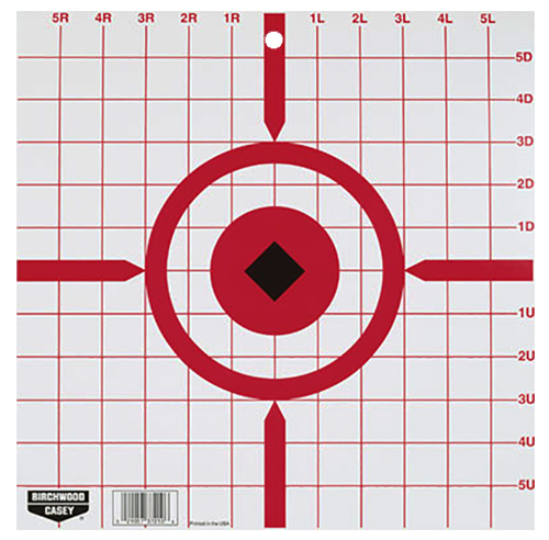 Birchwood Casey 37210 Rigid Sight-In Crosshair Hanging Tagboard 12" Black/White 10 Pack