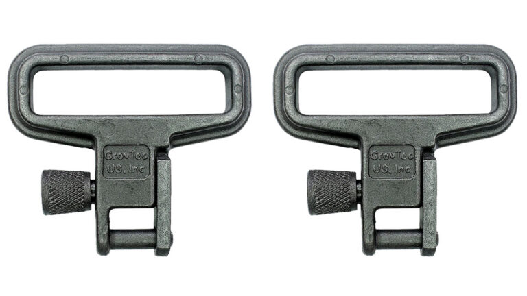 GrovTec US Inc GTSW05 Mil-Force Swivel Set Rifle 1.25" Black Zinc Phosphate Steel