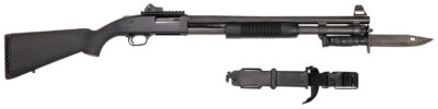 Mossberg 50771 590A1 Tactical SPX 12 Gauge 3″ 8+1 20″ Parkerized Heavy-Walled Barrel Black Rec with Ghost Ring Rear Sight Black Synthetic Stock Right Hand Includes Bayonet Lug