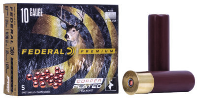 Federal P108F00 Premium Buckshot 10Gauge 3.50″ 18Pellets 2 1/4oz 00BuckShot 5 Per Box/50 Case