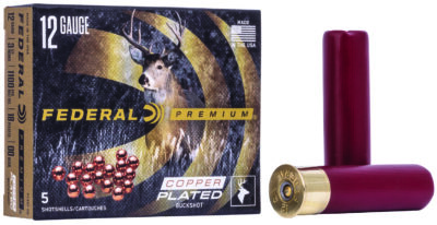 Federal P135F00 Premium Magnum 12Gauge 3.50″ 18Pellets 2 1/4oz 00BuckShot 5 Per Box/50 Case