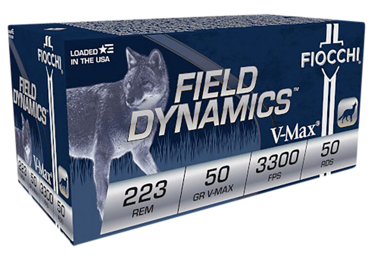 Fiocchi 223HVA50 Field Dynamics 223Rem 50gr Hornady V Max 50 Per Box/20 Case