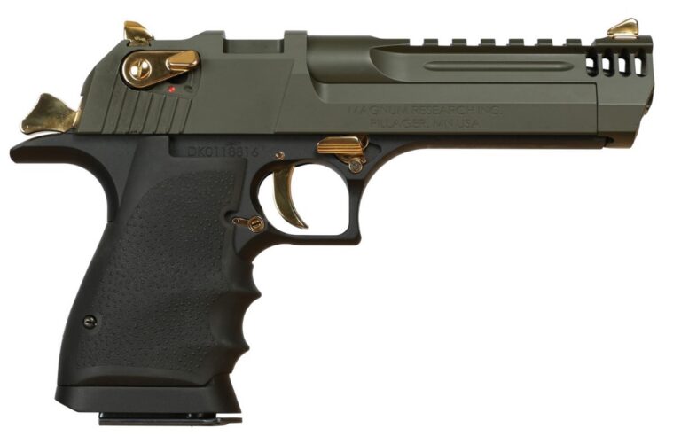 MGNM RSRCH LT WEIGHT DE357 PSTL GREEN/GOLD APPTMNTS 5" BARREL