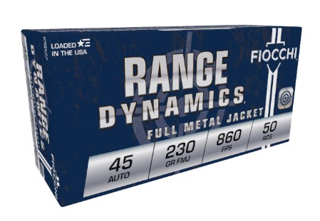 Fiocchi 45A500 Shooting Dynamics  45 ACP 230 gr Full Metal Jacket (FMJ) 50 Bx/ 1