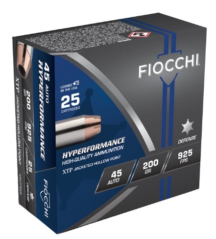 Fiocchi 45XTPB25 Extrema  45 ACP 200 gr Jacketed Hollow Point (JHP) 25 Bx/ 20 Cs