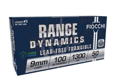 Fiocchi 9FRANG Shooting Dynamics  9mm Luger 100 gr Non-Tox Frangible 50 Bx/ 20 C