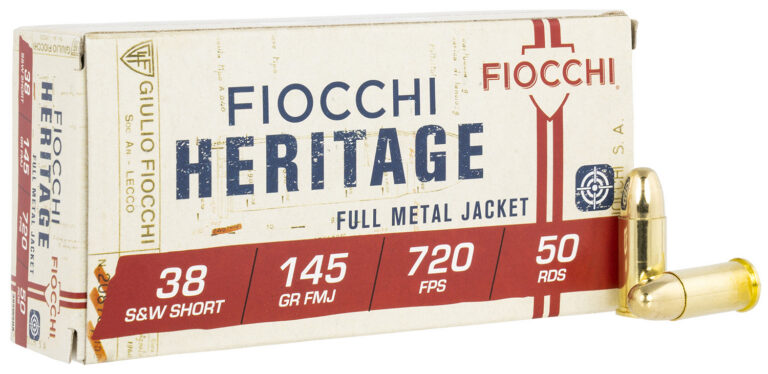 Fiocchi 38SWSHA Specialty  38 S&W 145 gr Full Metal Jacket (FMJ) 50 Bx/ 20 Cs