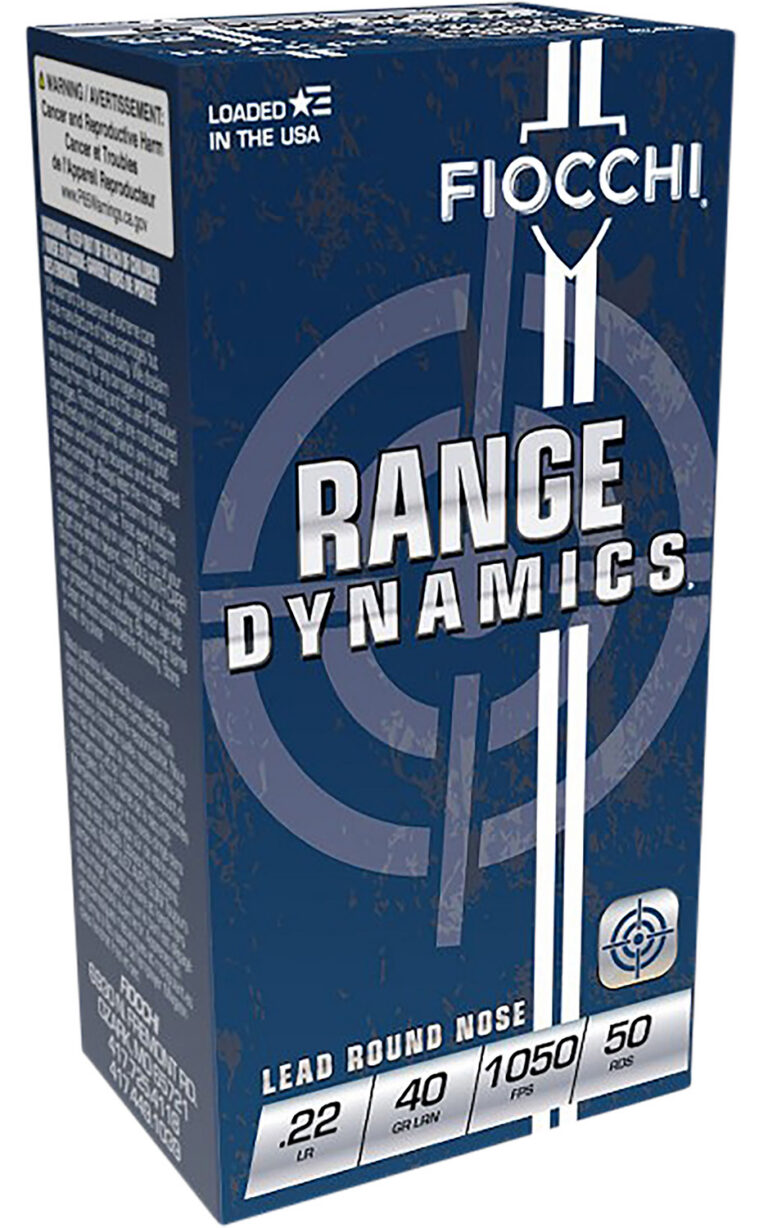 Fiocchi 22FLRN Shooting Dynamics Sport and Hunting 22 LR 40 gr Lead Round Nose (