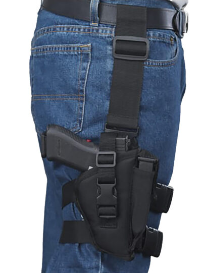 Bulldog WTAC8R Tactical Leg Holster 4.5-5″ Lg Auto Knit Black