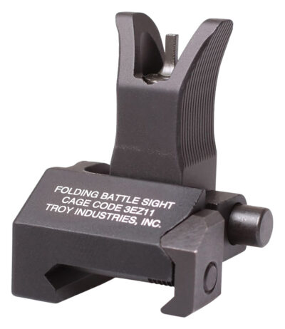 Troy Ind SSIGFBSFMBT01 Tritium Front Folding BattleSight M4  Black Hardcoat Anodized for M4