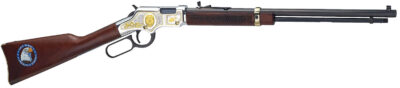 Henry H004LE Golden Boy Law Enforcement Tribute Lever Action 22 Short,Long,LR 16 LR/21 Short 20″ Nickel Plated American Walnut Right Hand