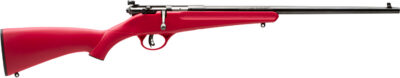 Savage Arms 13795 Rascal  Youth 22 LR 1rd 16.13″ Matte Black Sporter Barrel, Matte Black Carbon Steel Receiver, Red Fixed Synthetic Stock, Right Hand