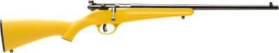 Savage Arms 13805 Rascal  Youth 22 LR 1rd 16.13″ Matte Black Sporter Barrel, Matte Black Carbon Steel Receiver, Yellow Fixed Synthetic Stock, Right Hand