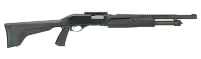 Stevens 19496 320 Security 12 Gauge 3″ 5+1 18.50″ Matte Black Carbon Steel Barrel, Matte Black Fixed Pistol Grip Stock, Ambidextrous 1-Piece Rail Includes Fixed Cylinder Bore Choke