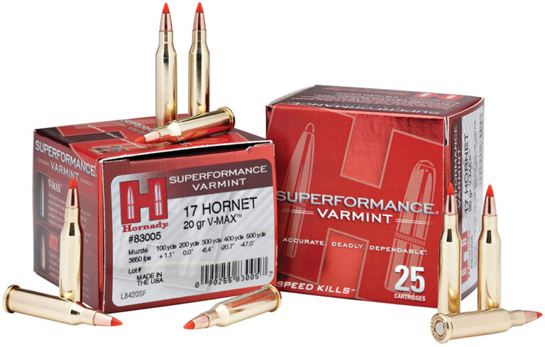 SUPERFORMANCE VARMINT® 17 HORNET V-MAX® POLYMER TIP RIFLE AMMO SUPERFORMANCE VARMINT 17 HORNET 20GR V-MAX POLYMER TIP 20/BX