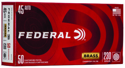 Federal WM5233 Champion  45 ACP 230 gr Full Metal Jacket (FMJ) 50 Bx/ 20 Cs