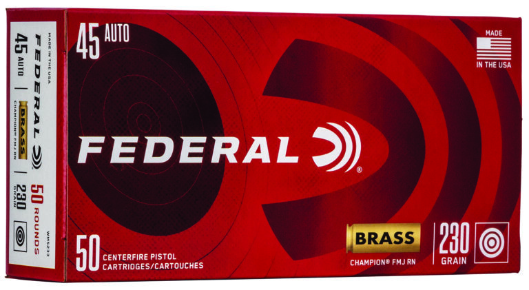 Federal WM5233 Champion  45 ACP 230 gr Full Metal Jacket (FMJ) 50 Bx/ 20 Cs