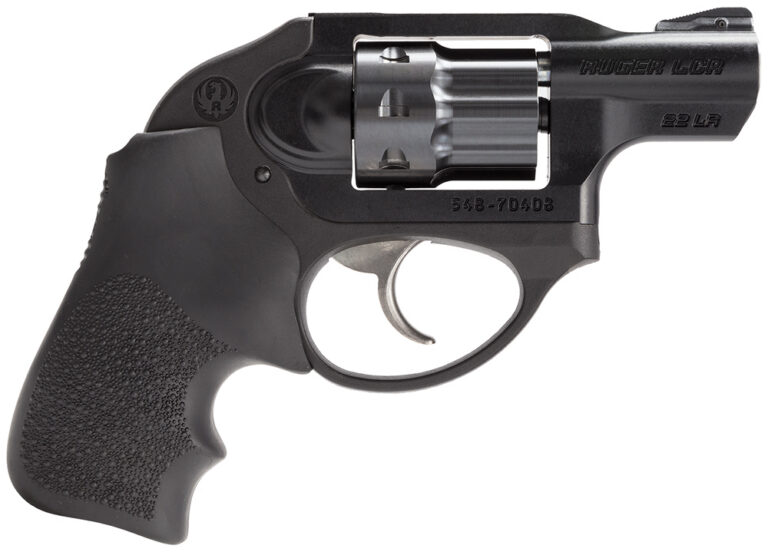 Ruger 5410 LCR  Small Frame 22 LR 8rd 1.87" Matte Black Aluminum Frame, Black PVD Cylinder, Hogue Tamer Monogrip Grip, Concealed Hammer