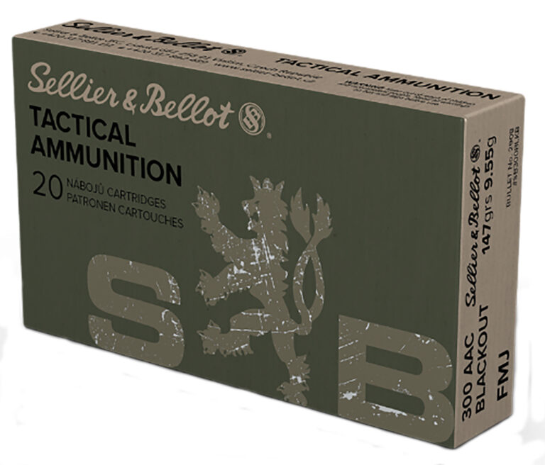 Sellier & Bellot 300BLKB Rifle 300 Blackout 147 gr Full Metal Jacket (FMJ) 20 B