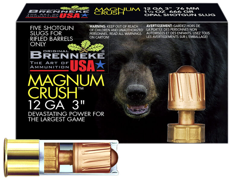Brenneke SL123CMR Magnum Crush  12 Gauge 3" 1 1/2 oz Slug Shot 5 Bx/ 50 Cs