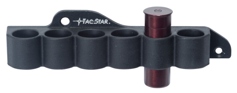 TacStar 1081210 SideSaddle Slimline Mossberg 500/590 12 Gauge 6rds Black Polymer w/Aluminum Mounting Plate