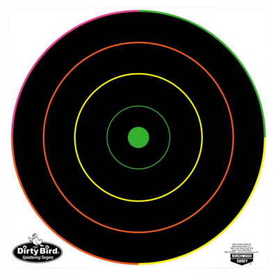 Birchwood Casey 35830 Dirty Bird  12″ Bullseye Tagboard Hanging Multi-Color 10 Pk.