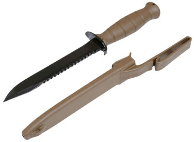 Field Knife Dark Earth w/Saw  Pkg’d