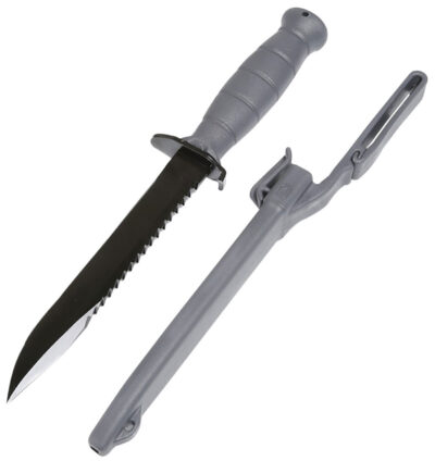 Glock KG039180 Field  7″ Fixed Clip Point Plain/Saw Black High Carbon Steel Blade/ Gray Textured Trimond Polymer Handle Clamshell Packaging