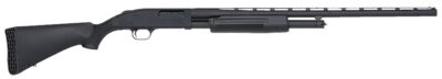 Mossberg 50121 500 FLEX All Purpose Full Size 12 Gauge Pump 3″ 5+1 28″ Matte Blued Vent Rib Barrel, Matte Blued Steel Receiver, Flex Black Synthetic Stock, Right Hand, Accu-Set Chokes
