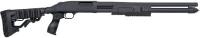 Mossberg 51672 590 FLEX Tactical 12 Gauge 8+1 3″ 20″ Barrel, Dual Extractors, Blued Metal Finish,  FLEX Locking System 6 Position Adjustable Stock, Forend & Recoil Pad