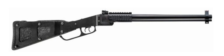 CHIAPPA CHIAPPA M6 COMBINATION FOLDING SHOTGUN/RIFLE W/ 20GA GAUGE ADAPTER SET (4 INSERTS) 20GA/22WMR BLUED 18.5IN BBL REM CHOKE PPS FOAM & STEEL STOCK CLEANING KIT