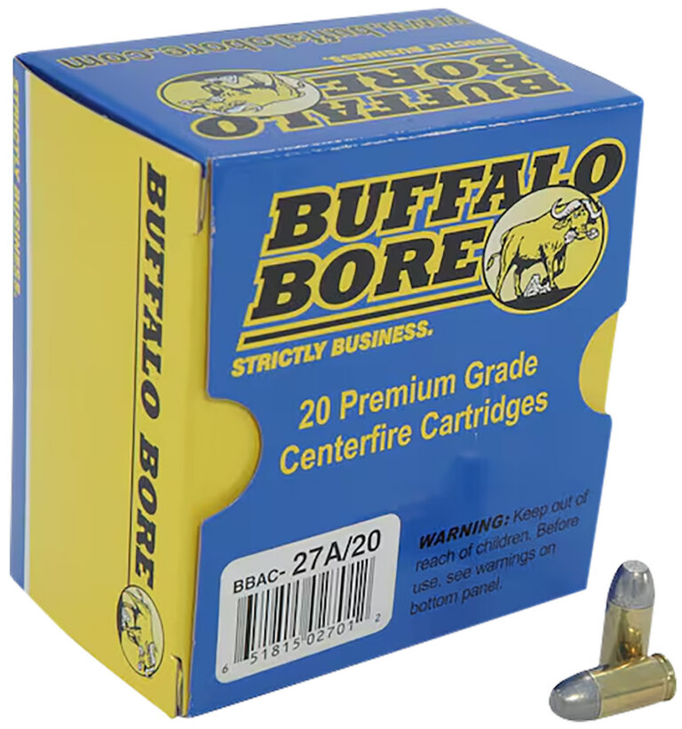Buffalo Bore Ammunition 27A/20 Pistol 380 ACP +P 100 gr Hard Cast Flat Nose (HC
