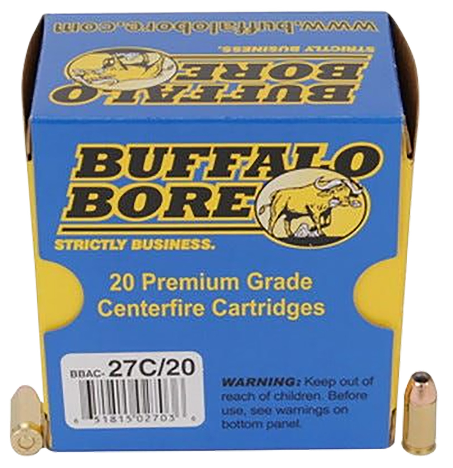 Buffalo Bore Ammunition 27C/20 Pistol 380 ACP +P 90 gr Jacketed HollowPoint (JH