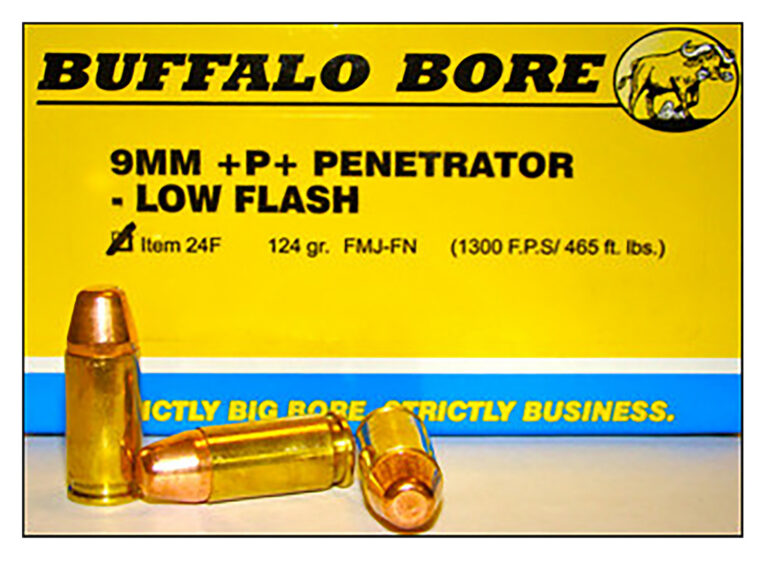 Buffalo Bore Ammunition 24F/20 Penetrator 9mm Luger +P+ 124 gr Full Metal Jacke