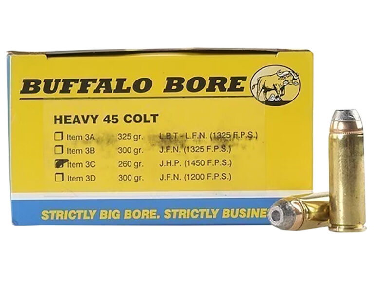 Buffalo Bore Ammunition 3C/20 Heavy 45 Colt (LC) +P 260 gr Jacketed Hollow Poin