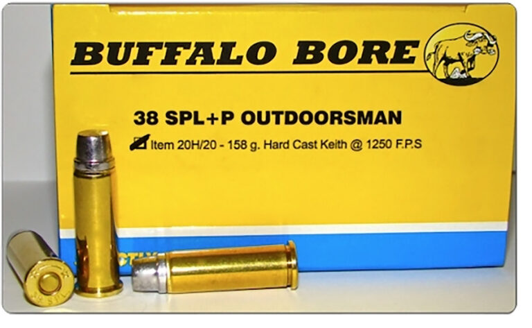 Buffalo Bore Ammunition 20H/20 Outdoorsman 38 Special +P 158 gr Hard Cast (HC)