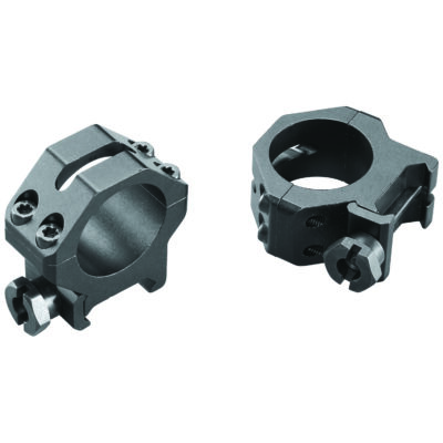 Weaver Classic 4Hole Skeleton Rings Matte Black 1″ Medium Clamshell Pack