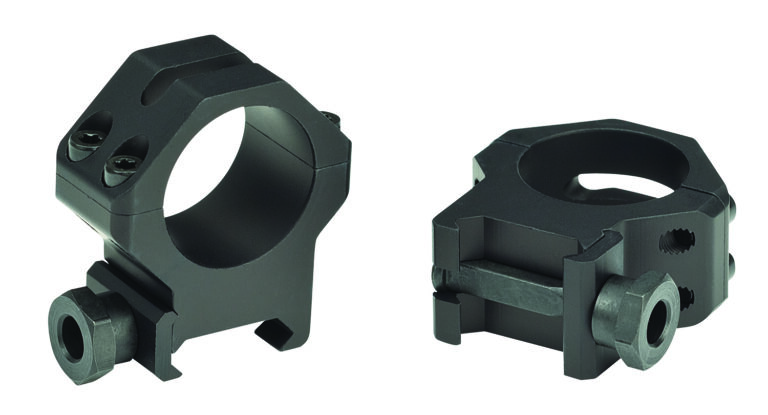 Weaver Classic 4Hole Skeleton Rings Matte Black 1" High Clamshell Pack