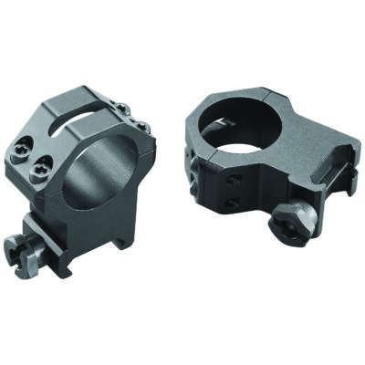 Weaver Mounts 48363 Four-Hole Skeleton Rings  Matte Black Aluminum 1″ Extra Extra High