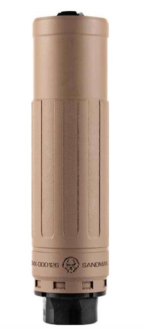 DEAD AIR SANDMAN X FDE 7.62 GMS LOW BACK PRESSURE SILENCER WITH DA455 XENO ADAPTER AND DA130 5/8-24 XENO 3PRONG FH SMXXNFDE