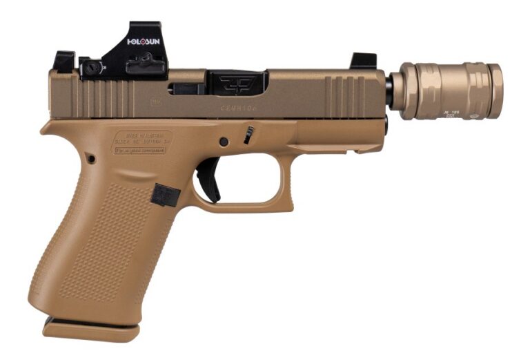 GLOCK SCT SHARK PUPPY 43X 9MM 3.4IN THREADED BARREL 10RD FDE HOLOSUN 407K JK CCX9 INCLUDED UX4350204SPFDE